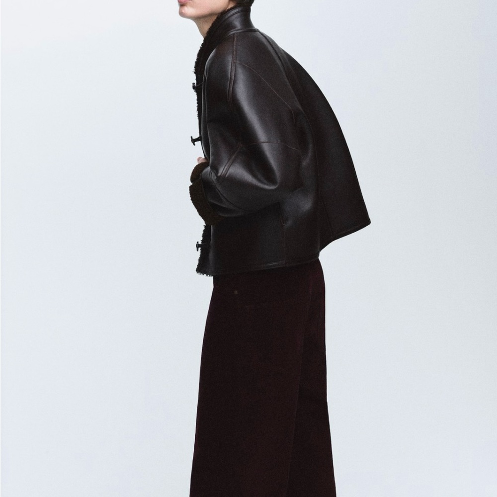 Mango Reversible Shearling Jacket NWT - image 7